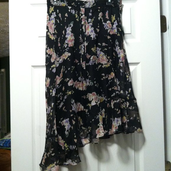 RALPH LAUREN WOMEN'S NEW BLACK 100%POLYESTER SKIRT SIZE: 4